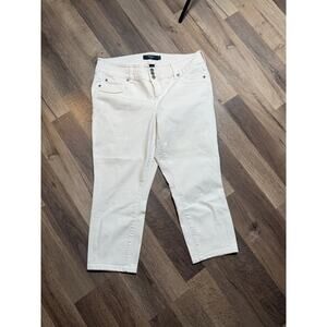 Torrid White Capri Jeans Women’s Plus Size 20 Stretch Cropped Denim